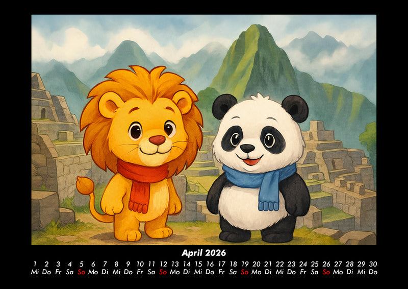 Buschi und Pippin - Reise zu den Weltwundern Fotokalender 2026 - 4