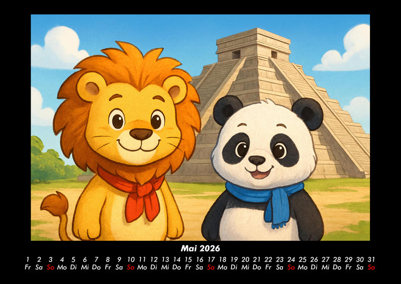 Buschi und Pippin - Reise zu den Weltwundern Fotokalender 2026 - 5