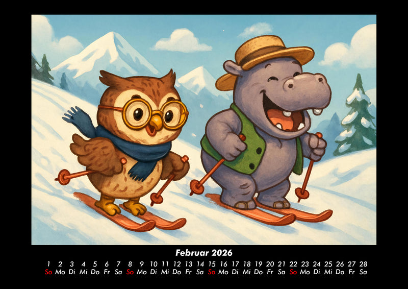 Ollie & Sash - Sportliche Abenteuer Fotokalender 2026 - 2