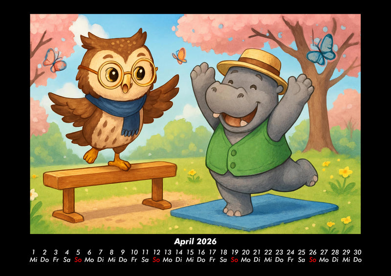 Ollie & Sash - Sportliche Abenteuer Fotokalender 2026 - 4