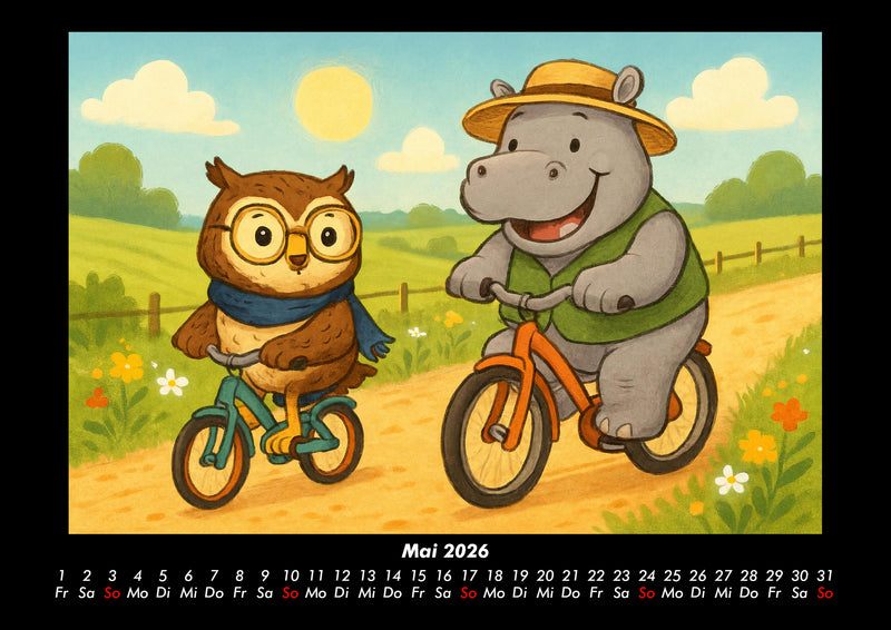 Ollie & Sash - Sportliche Abenteuer Fotokalender 2026 - 5