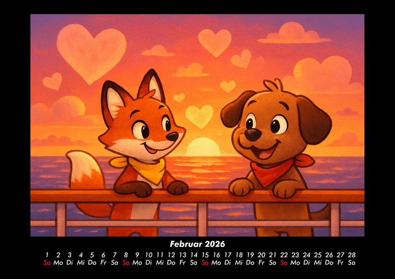 Finn & Wuff auf Kreuzfahrt Fotokalender 2026 - 2