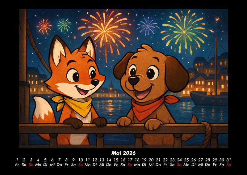 Finn & Wuff auf Kreuzfahrt Fotokalender 2026 - 5