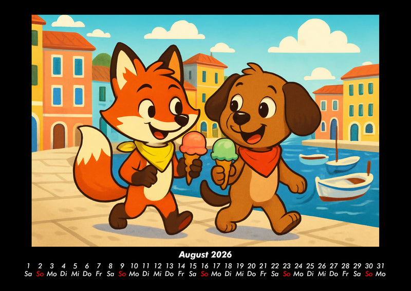 Finn & Wuff auf Kreuzfahrt Fotokalender 2026 - 8