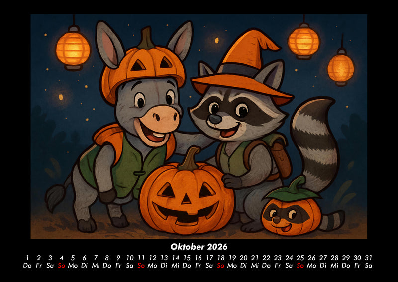 Huf & Rocco Abenteuer durchs Jahr Fotokalender 2026 - 10