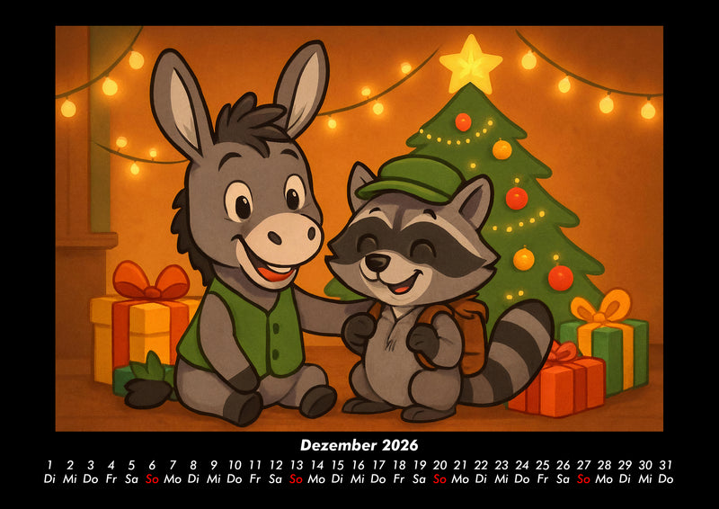 Huf & Rocco Abenteuer durchs Jahr Fotokalender 2026 - 12