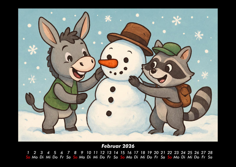 Huf & Rocco Abenteuer durchs Jahr Fotokalender 2026 - 2