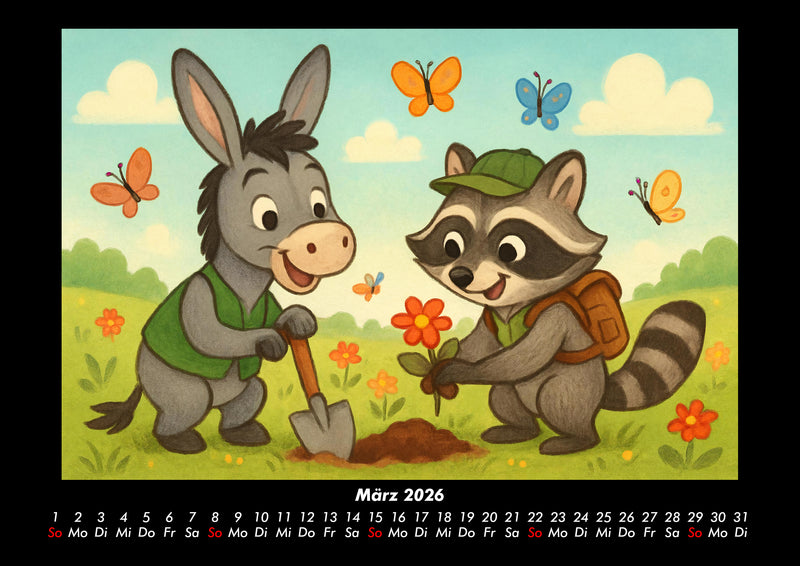 Huf & Rocco Abenteuer durchs Jahr Fotokalender 2026 - 3