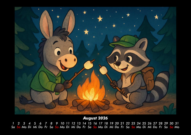 Huf & Rocco Abenteuer durchs Jahr Fotokalender 2026 - 8