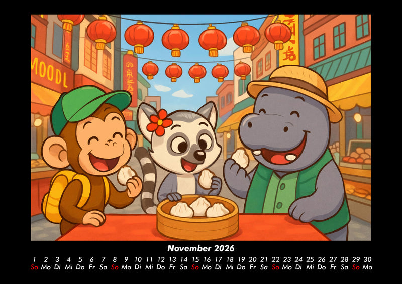 Milo, Lulu & Sash in Bangkok Fotokalender 2026 - 11
