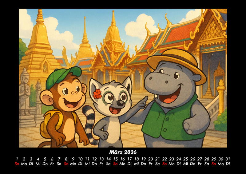 Milo, Lulu & Sash in Bangkok Fotokalender 2026 - 3