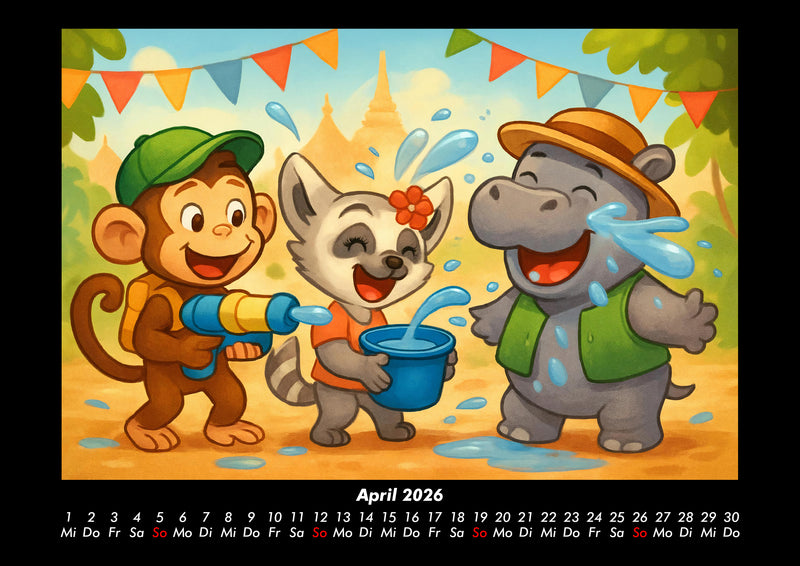 Milo, Lulu & Sash in Bangkok Fotokalender 2026 - 4