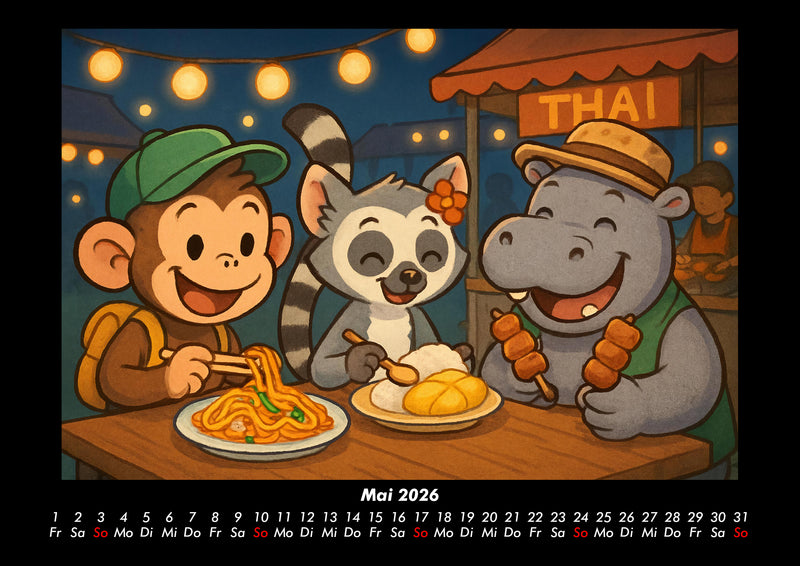 Milo, Lulu & Sash in Bangkok Fotokalender 2026 - 5