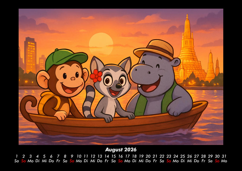 Milo, Lulu & Sash in Bangkok Fotokalender 2026 - 8
