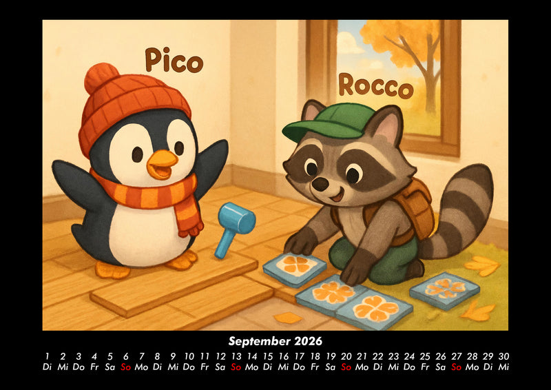Pico & Rocco bauen ein Haus Fotokalender 2026 - 9