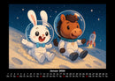 Bouncy & Huf - Im Weltraum Fotokalender 2026 - 1