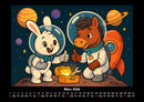 Bouncy & Huf - Im Weltraum Fotokalender 2026 - 3