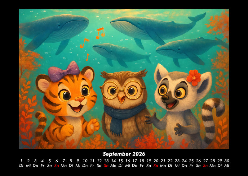 Tina, Ollie & Lulu - Unterwasserwelten Fotokalender 2026 - 9