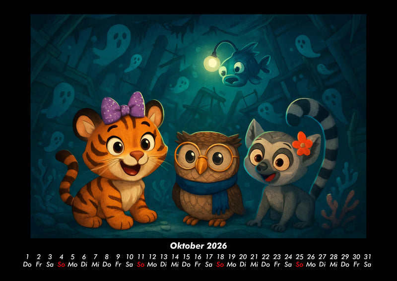 Tina, Ollie & Lulu - Unterwasserwelten Fotokalender 2026 - 10