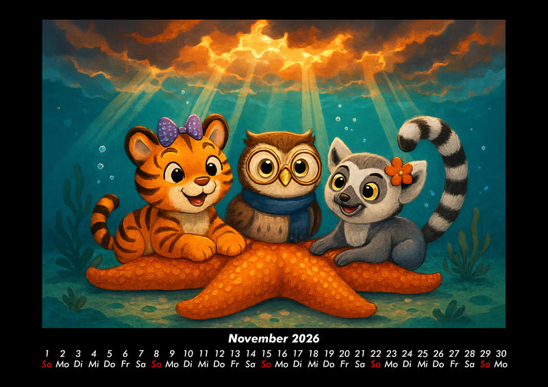 Tina, Ollie & Lulu - Unterwasserwelten Fotokalender 2026 - 11