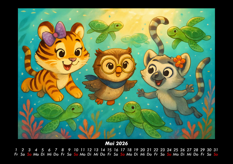 Tina, Ollie & Lulu - Unterwasserwelten Fotokalender 2026 - 5