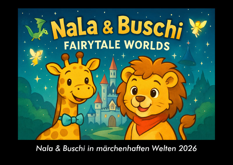 Nala & Buschi in märchenhaften Welten Fotokalender 2026 - Hauptbild