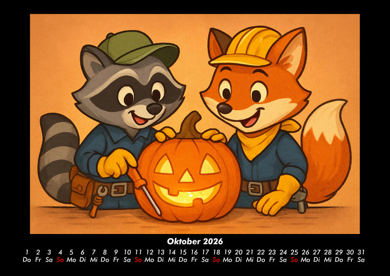 Rocco & Finn - Auf dem Weg zum Elektriker Fotokalender 2026 - 10