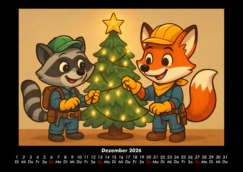 Rocco & Finn - Auf dem Weg zum Elektriker Fotokalender 2026 - 12