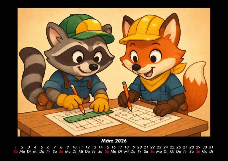 Rocco & Finn - Auf dem Weg zum Elektriker Fotokalender 2026 - 3