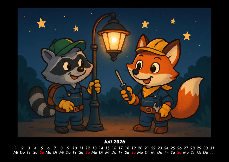 Rocco & Finn - Auf dem Weg zum Elektriker Fotokalender 2026 - 7
