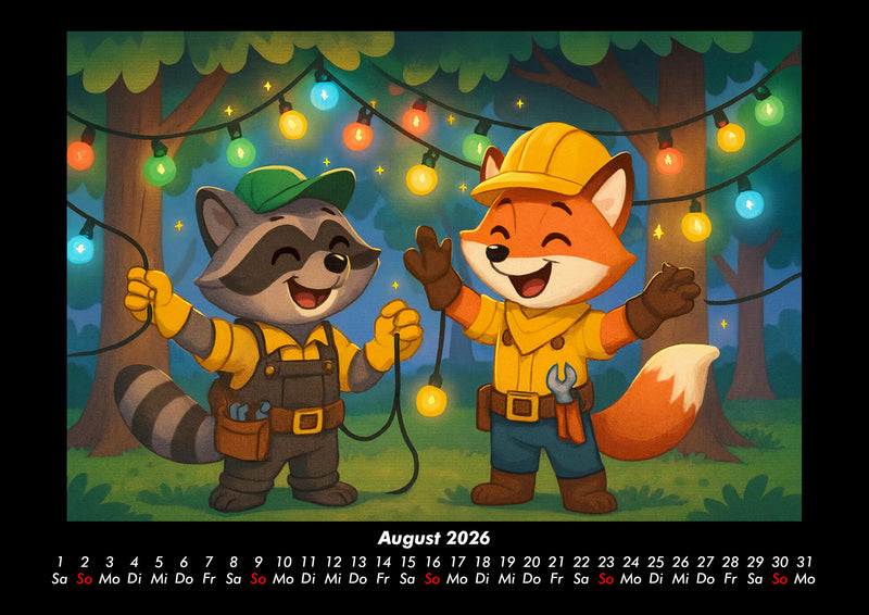 Rocco & Finn - Auf dem Weg zum Elektriker Fotokalender 2026 - 8