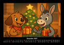 Wuff & Huf - Festliche Freundschaft Fotokalender 2027 - 12