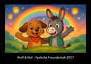 Wuff & Huf - Festliche Freundschaft Fotokalender 2027 - Hauptbild