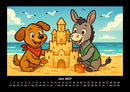 Wuff & Huf - Festliche Freundschaft Fotokalender 2027 - 6