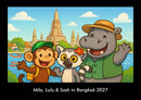 Milo, Lulu & Sash in Bangkok Fotokalender 2027 - Hauptbild