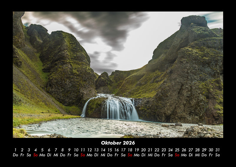 Wasserfälle Fotokalender 2026 - 10