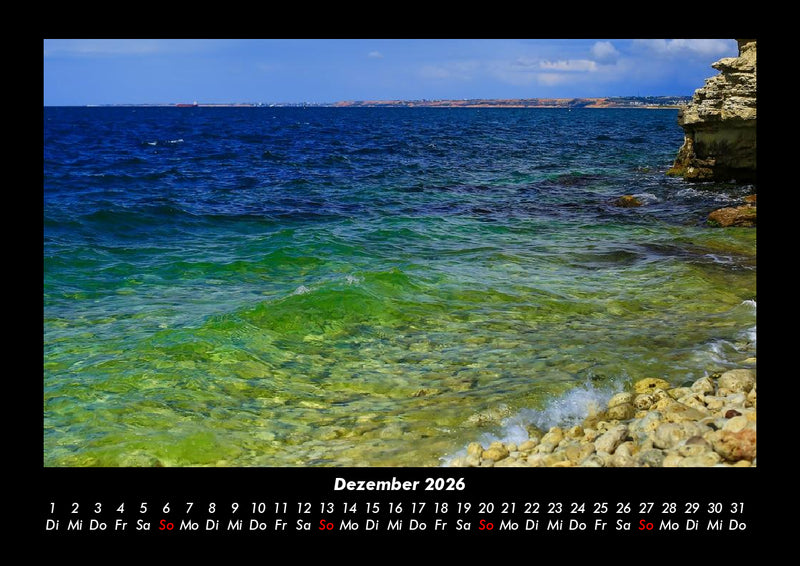 Meereslandschaft Fotokalender 2026 - 12