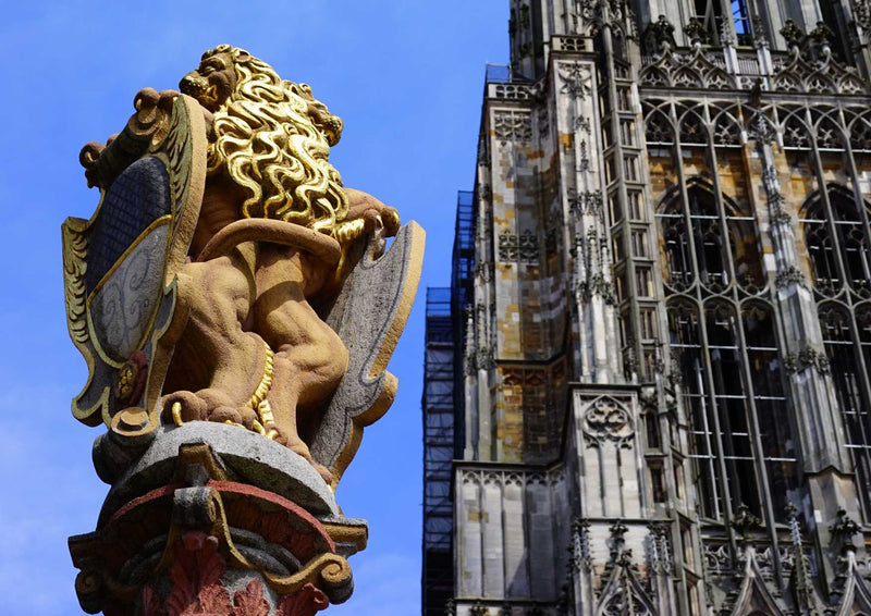 89393 Gebäude - Löwenstatue
