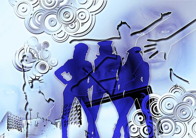 61023 Hintergründe - Silhouetten Puzzle