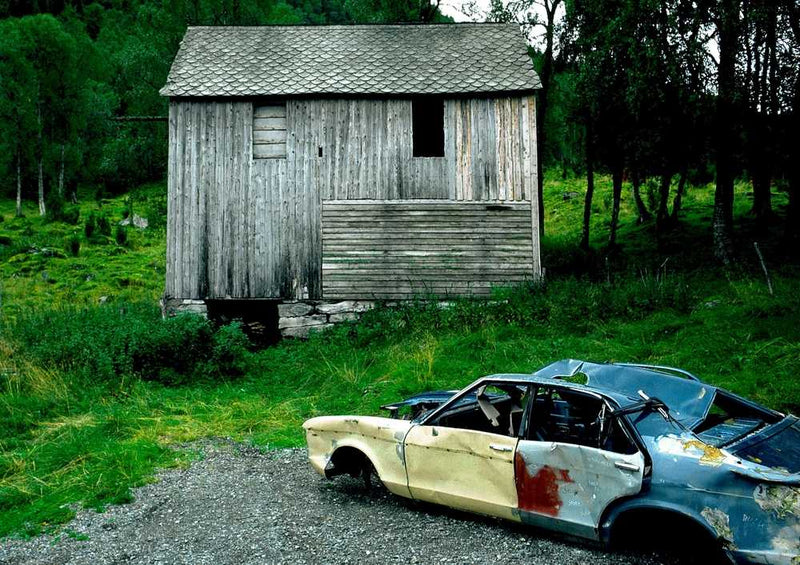 66350 Hintergründe - Holzhütte Puzzle
