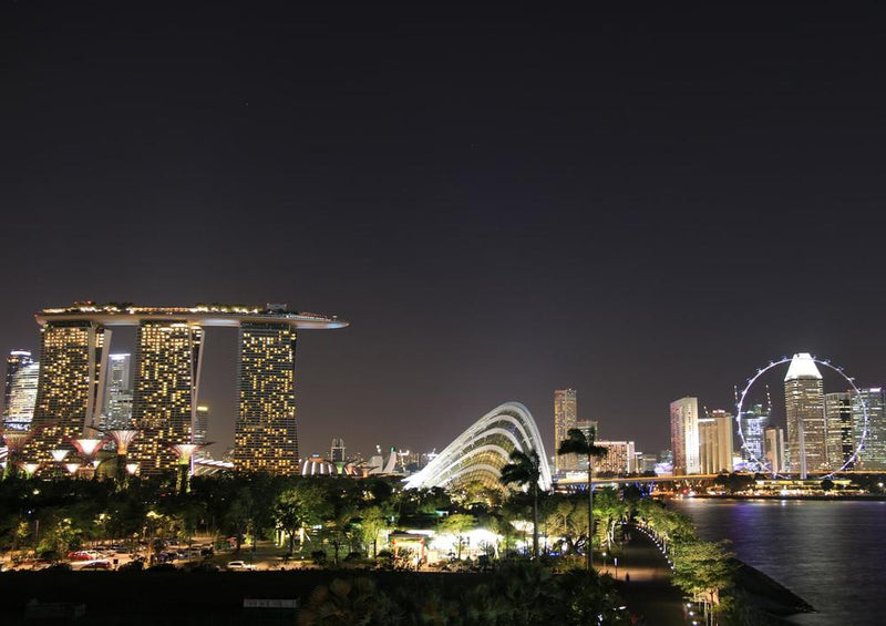 22863 Gebäude - Singapure bei Nacht